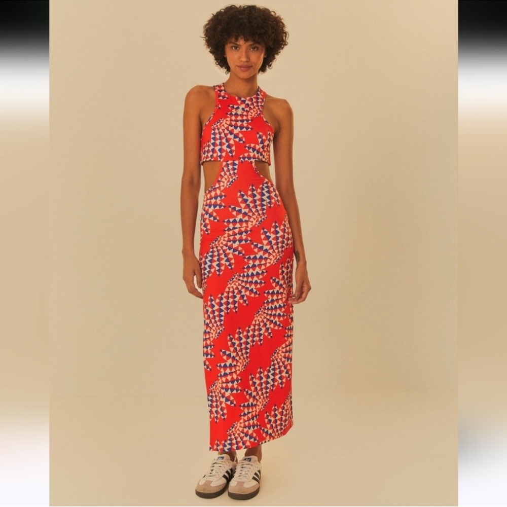 Adidas Farm Rio Psychedelic Wave Red Dress